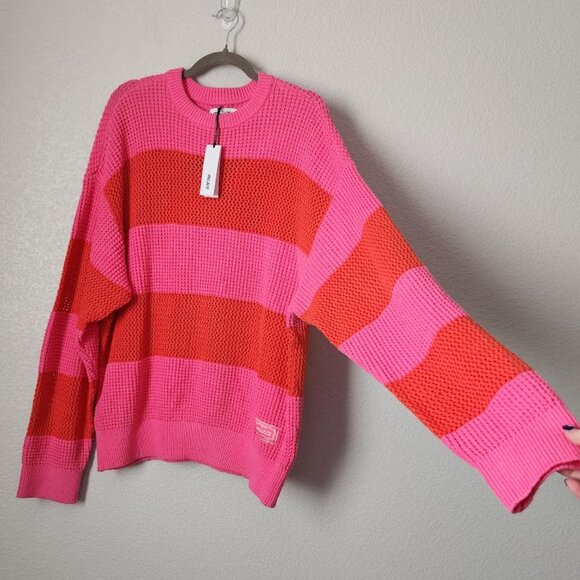 PALACE‎ Open Stripe Knit 'Pink/Orange' SS 2024 NEW WITH TAGS Size XL - Picture 7 of 9